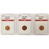 Image 1 : THREE LINCOLN CENTS: SUPERB RED BU: