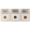 Image 2 : THREE LINCOLN CENTS: SUPERB RED BU: