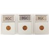 Image 2 : THREE LINCOLN CENTS: SUPERB RED BU: