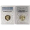 Image 1 : (2) PCGS GRADED WASHINGTON QUARTERS