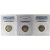 Image 1 : (3) PCGS GRADED WASHINGTON QUARTERS