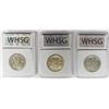 Image 2 : 3 FRANKLIN HALF DOLLARS