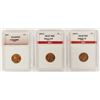 Image 1 : THREE LINCOLN CENTS: SUPERB BU: