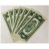 Image 2 : 7 PCS. 1953-A $2.00 UNITED STATES NOTES