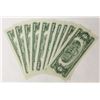Image 2 : 10 PCS.  1963 $2.00 UNITED STATES NOTES
