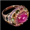 Image 1 : NATURAL AAA MULTI COLOR TOURMALINE RING