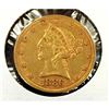 Image 1 : 1886 $ 5 Gold Liberty