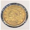 Image 1 : RARE 1861 Civil War Era Gold $2.5 Liberty