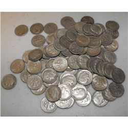 Lot of 100 90% Silver Roosevelt Dimes