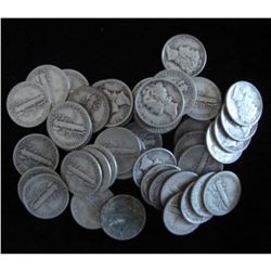 Lot of 50 Mercury Dimes - Assorted