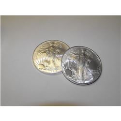 Lot of (2) Silver Eagles Random Years