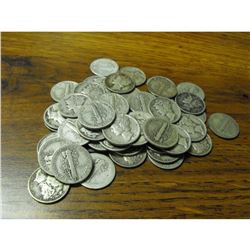 (50) Mercury Dimes - Random