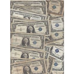 100 Silver Certificates - circulated