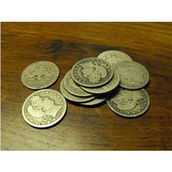 Lot of (10) Barber Quarters