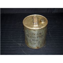 Cream Separator Oil Tin with Some Contents