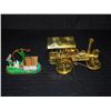 Image 2 : Functional Brass Steam Roller Model w/ Tin Belt Driven Water Pump