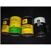 Image 2 : (4) John Deere Tins, 2 Full (Cooling System & Power Steering Full)
