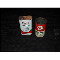 (2) Texaco Tins (Capella with partial contents)