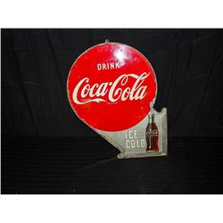 Original Coca-Cola Flange Tin Sign