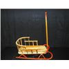 Image 1 : Vintage Wooden Childs Sleigh w/Metal Runners