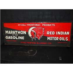 Wooden Red Indian Gasoline Sign