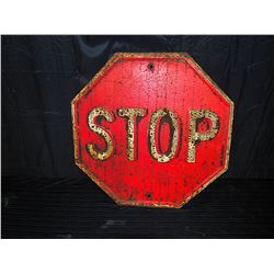 Original Embossed Metal Stop Sign