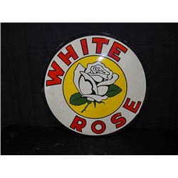 White Rose Double Sided Porcelain Fantasy Sign