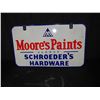 Image 2 : Moore's Paints Double Sided Porcelain Sign