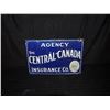 Image 1 : Central Canada Insurance Single Sided Porcelain Sign