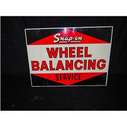 Snap On Tools Original Double Sided Enamel Wheel Balancing Sign