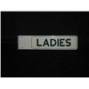 Image 1 : Porcelain “Ladies” Washroom Flange Double Sided Service Station Sign