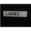 Image 2 : Porcelain “Ladies” Washroom Flange Double Sided Service Station Sign