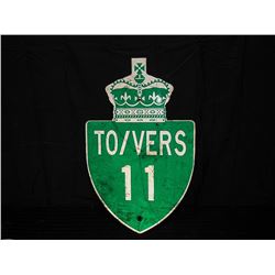 Original Ontario Highway 11 Single Sided Aluminum Sign