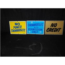 (3) Tin Signs