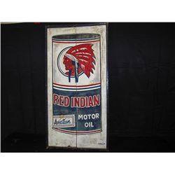 Wooden Red Indian Oil Sign