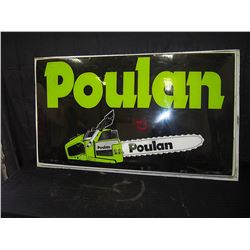 Large Plastic Poulan Chainsaw Sign