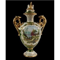 Monumental Portuguese Porcelain Urn
