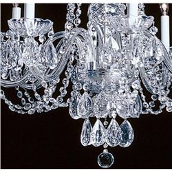 Elegant Crystal & Nickel 8 Light Chandelier