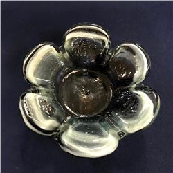Mid Century Modern Pressed Glass Dish Ashtray