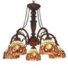 Image 1 : Tiffany-style 5 Light Victorian Large Chandelier 27" Wide