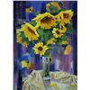 Image 1 : 21st Century Ukranian, Still Life Oil On Canvas Painting, Sunflowers