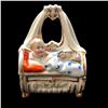 Image 1 : Late 19thc Victorian, German Conta Boheme,Child & Cat Fairing Trinket Box
