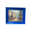 Image 2 : Street Scene , Vintage Oil On Canvas Board, Signed,