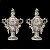Pair of Porcelain Cherubs & Floral Vases