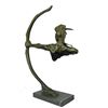Image 10 : MOHAWK ARCHER Abstract Native American Bronze Bust Sculpture 29" x 23"