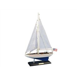 Wooden Enterprise Model Sailboat Decoration 16"