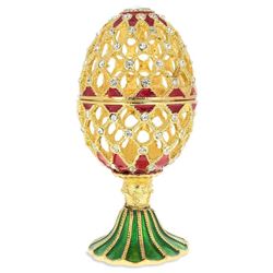 Oriental Style Royal Inspired Russian Egg 4.8 Inches