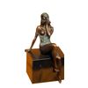 Special Patina Sexy Nude Erotic Woman Bronze Sculpture by Italian Artist Mavchi