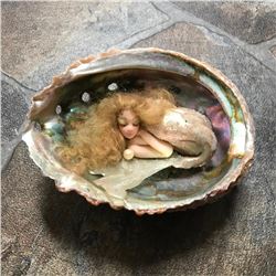 Artisan Made Fantasy Mermaid Abalone Shell Doll