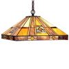 "ELY" Tiffany-style 2 Light Hanging Pendant Fixture 16" Shade